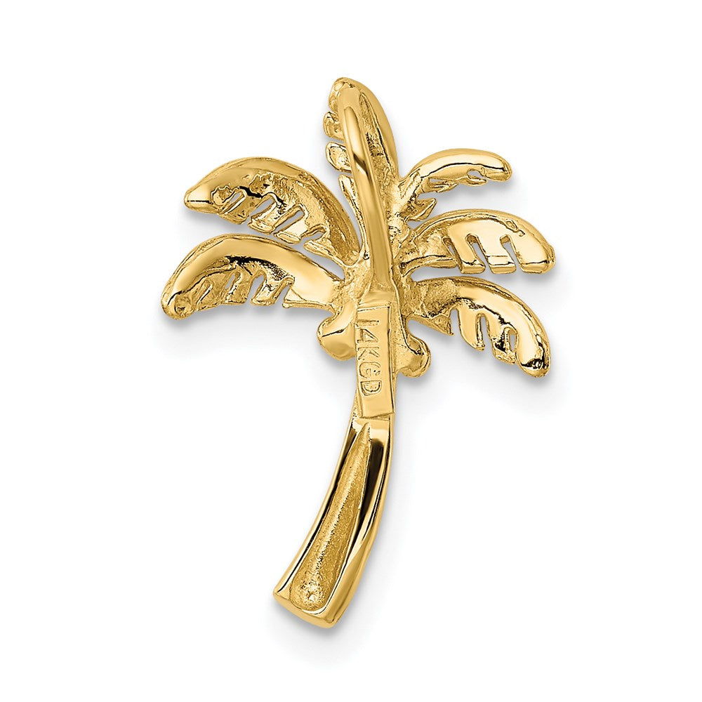 14k Yellow Gold 13 mm Palm Tree Slide (0.9 grams)