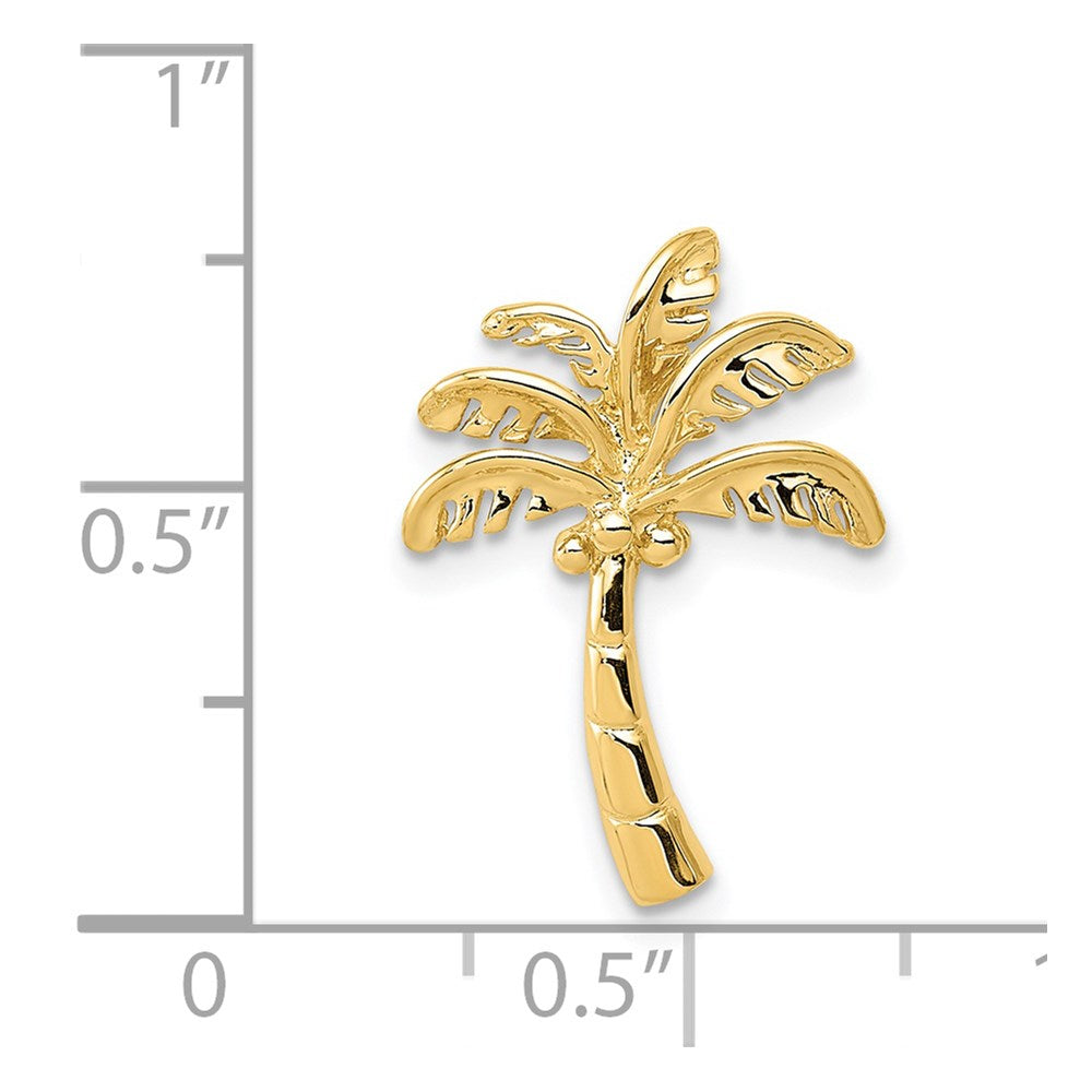 14k Yellow Gold 13 mm Palm Tree Slide (0.9 grams)