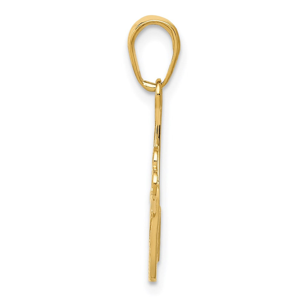 14k Yellow Gold 11 mm Comb and Scissors Charm (0.67 grams)