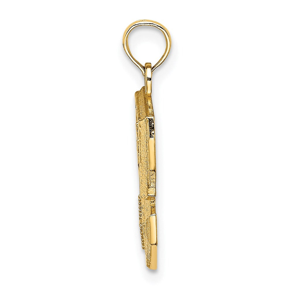 14k Yellow Gold 13.1 mm COMPUTER WHIZ Charm (1.27 grams)