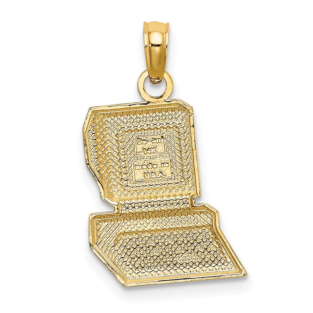 14k Yellow Gold 13.1 mm COMPUTER WHIZ Charm (1.27 grams)