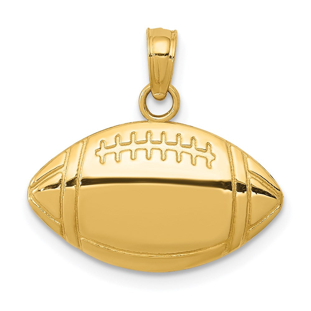 14k Yellow Gold 18 mm Football Charm (1.17 grams)