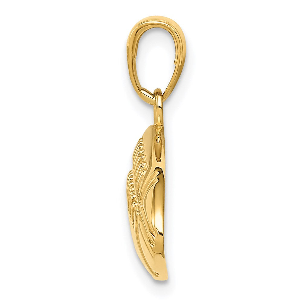14k Yellow Gold 24 mm Polished Medium Football Charm (1.67 grams)