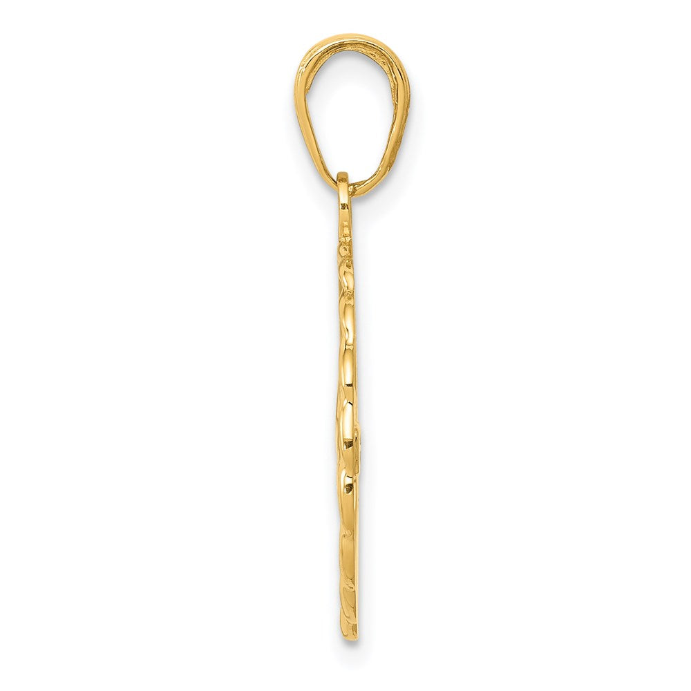 14k Yellow Gold 16 mm ng Charm (0.97 grams)