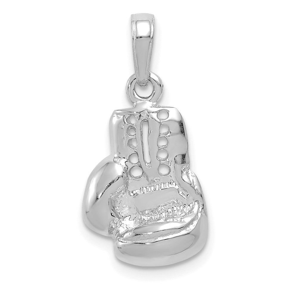 14k White Gold 12 mm Lg Boxing Glove Charm (1.66 grams)