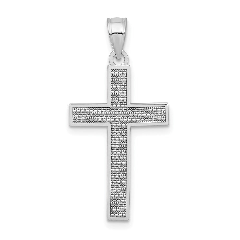 14k White Gold 15 mm  Cross Pendant (0.9 grams)