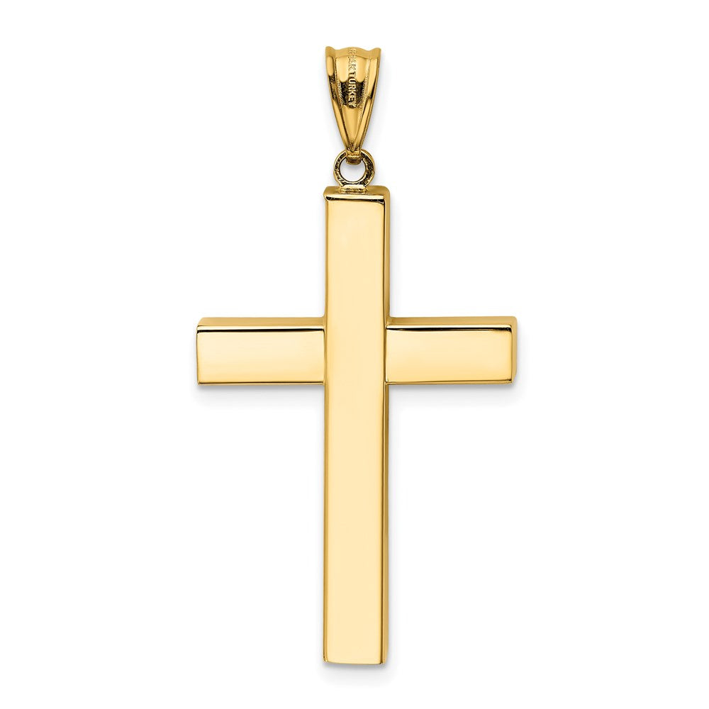 14k Yellow Gold 22 mm Hollow Cross Pendant (1.84 grams)