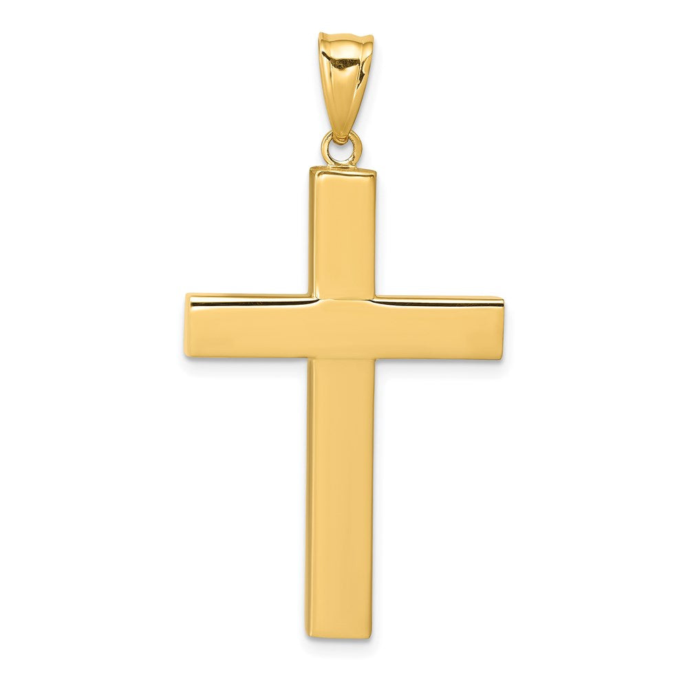 14k Yellow Gold 22 mm Hollow Cross Pendant (1.84 grams)