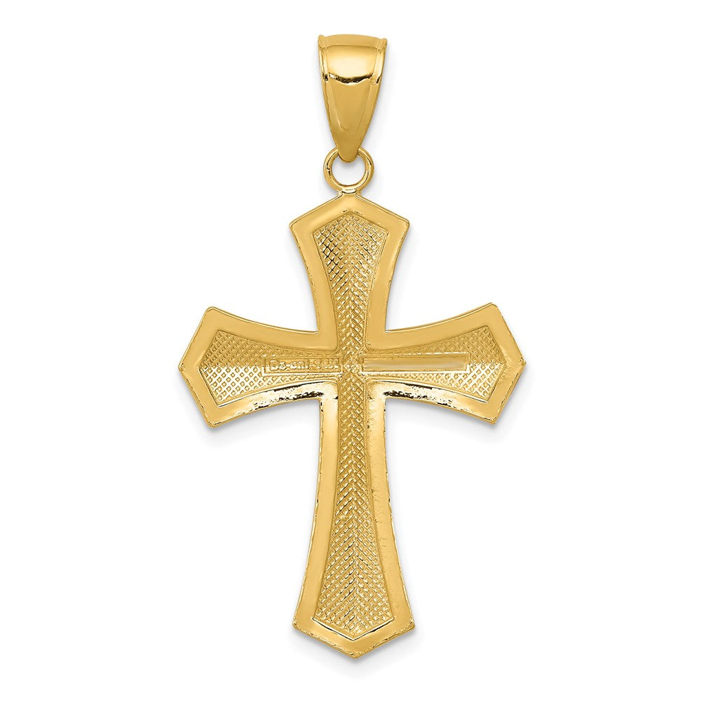 14k Yellow Gold 20 mm Passion Cross Pendant (2.04 grams)