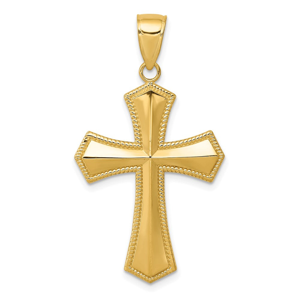 14k Yellow Gold 20 mm Passion Cross Pendant (2.04 grams)