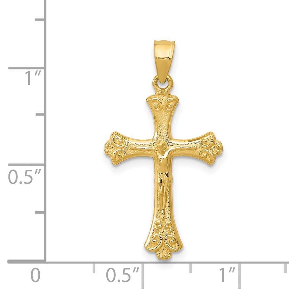 14k Yellow Gold 16 mm Crucifix Pendant (0.94 grams)