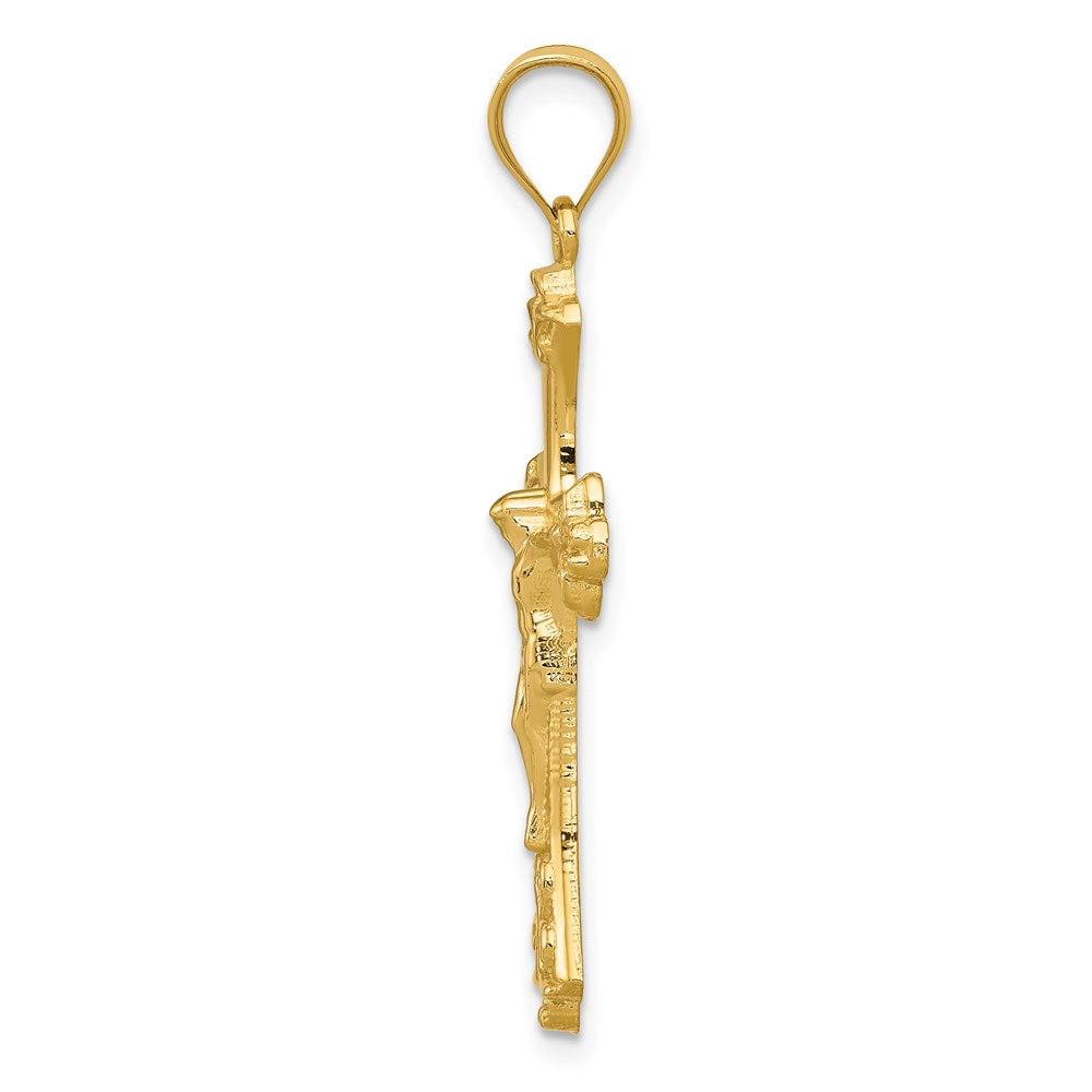 14k Yellow Gold 20 mm Crucifix Pendant (1.37 grams)