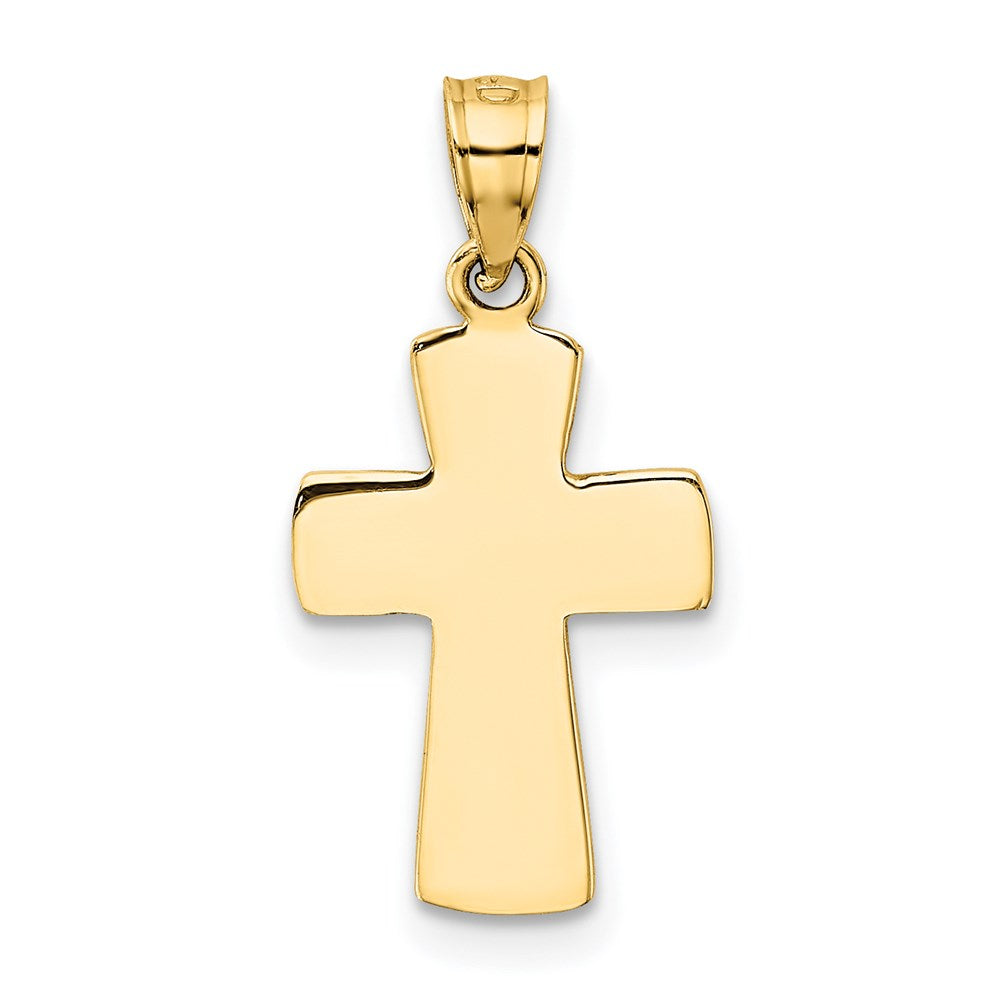 14k Yellow Gold 12 mm nion Cross Pendant (0.98 grams)