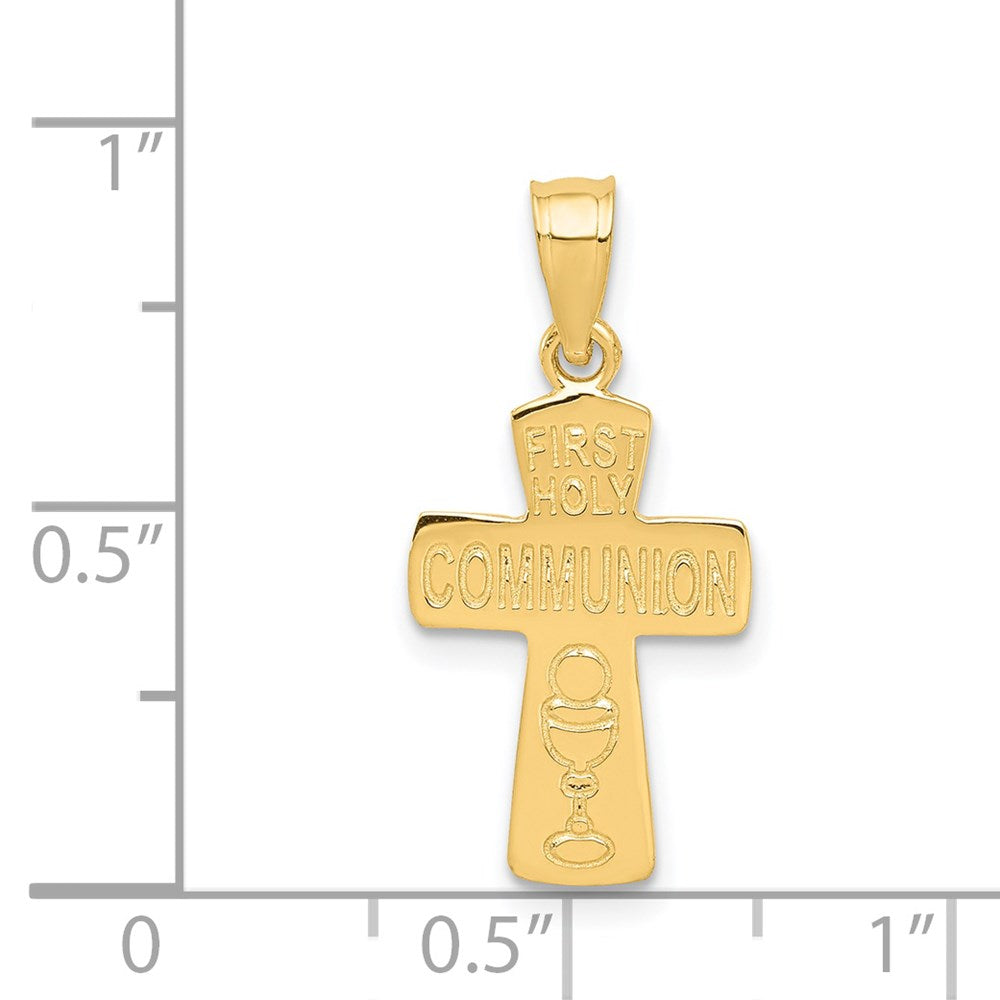 14k Yellow Gold 12 mm nion Cross Pendant (0.98 grams)