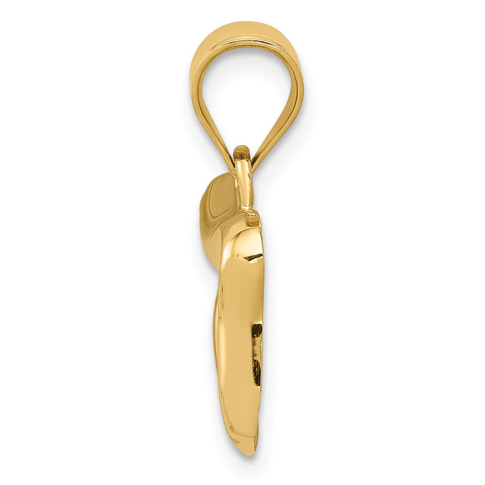 14k Yellow Gold 13 mm Chai Charm (1.13 grams)