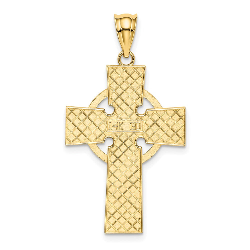 14k Yellow Gold 19 mm Celtic Cross Pendant (1.81 grams)