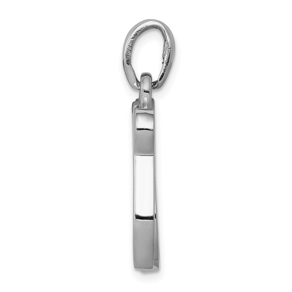 14k White Gold 20 mm  Chai Life Pendant (3.94 grams)