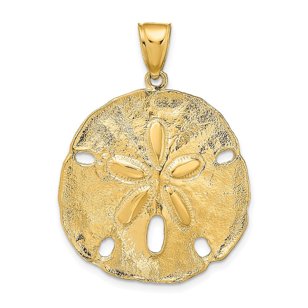 14k Yellow Gold 27 mm Sand Dollar Pendant (7.93 grams)