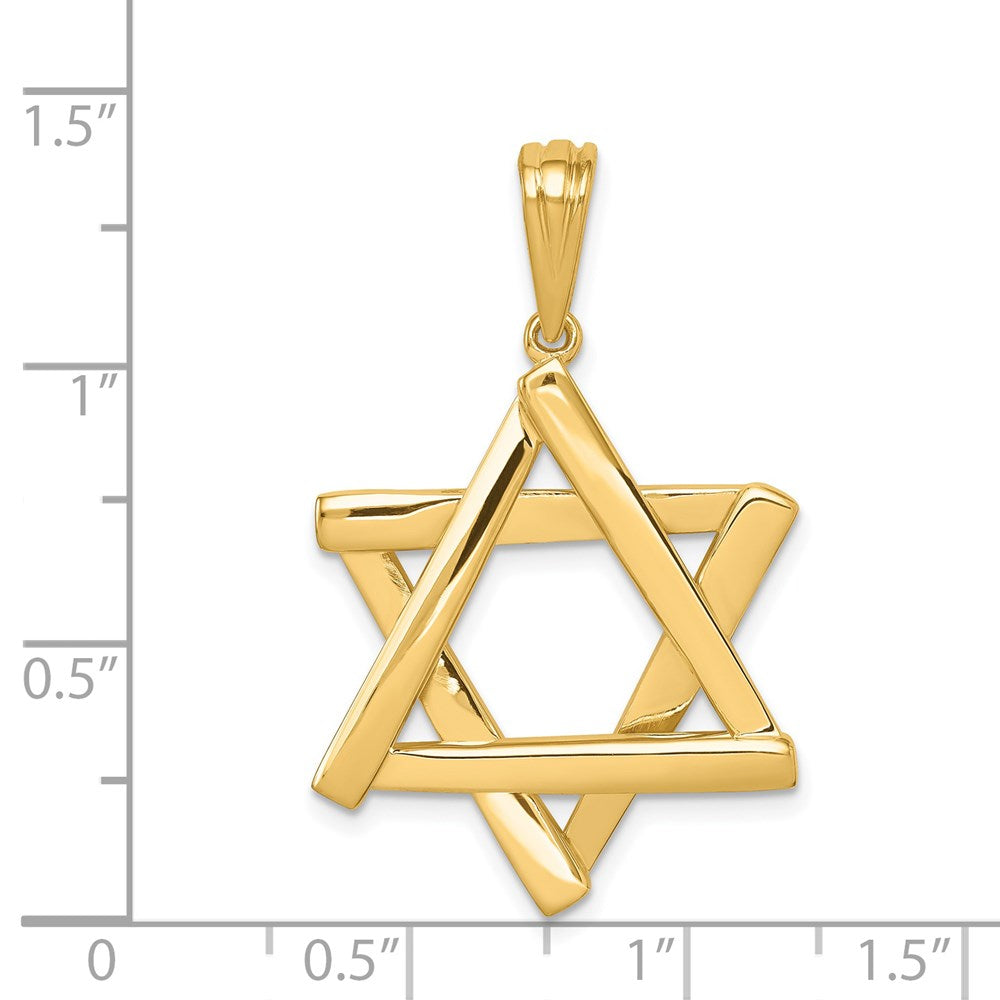 14k Yellow Gold 24 mm Star of David Pendant (6.52 grams)