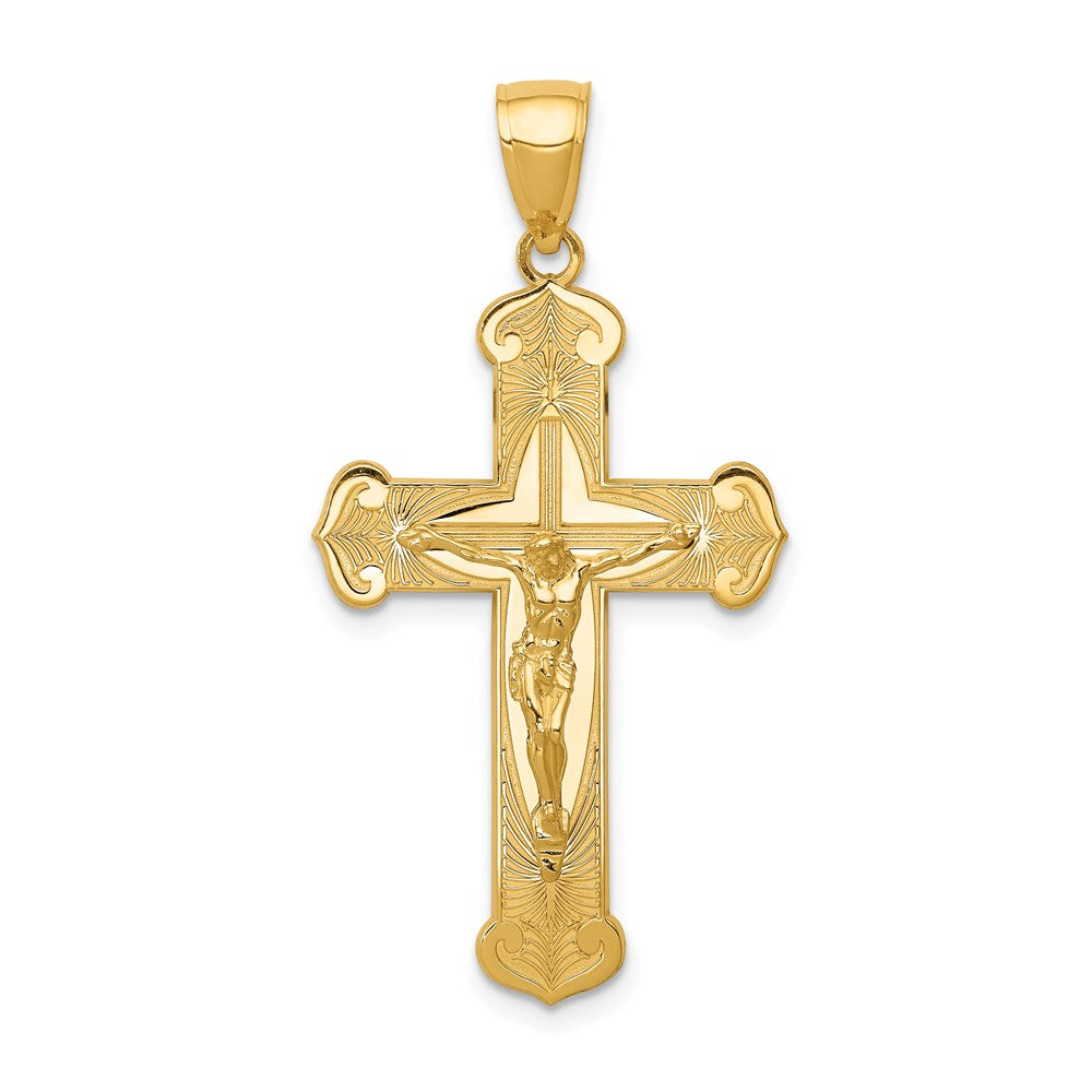 14k Yellow Gold 20 mm Polished Crucifix Pendant (2.05 grams)