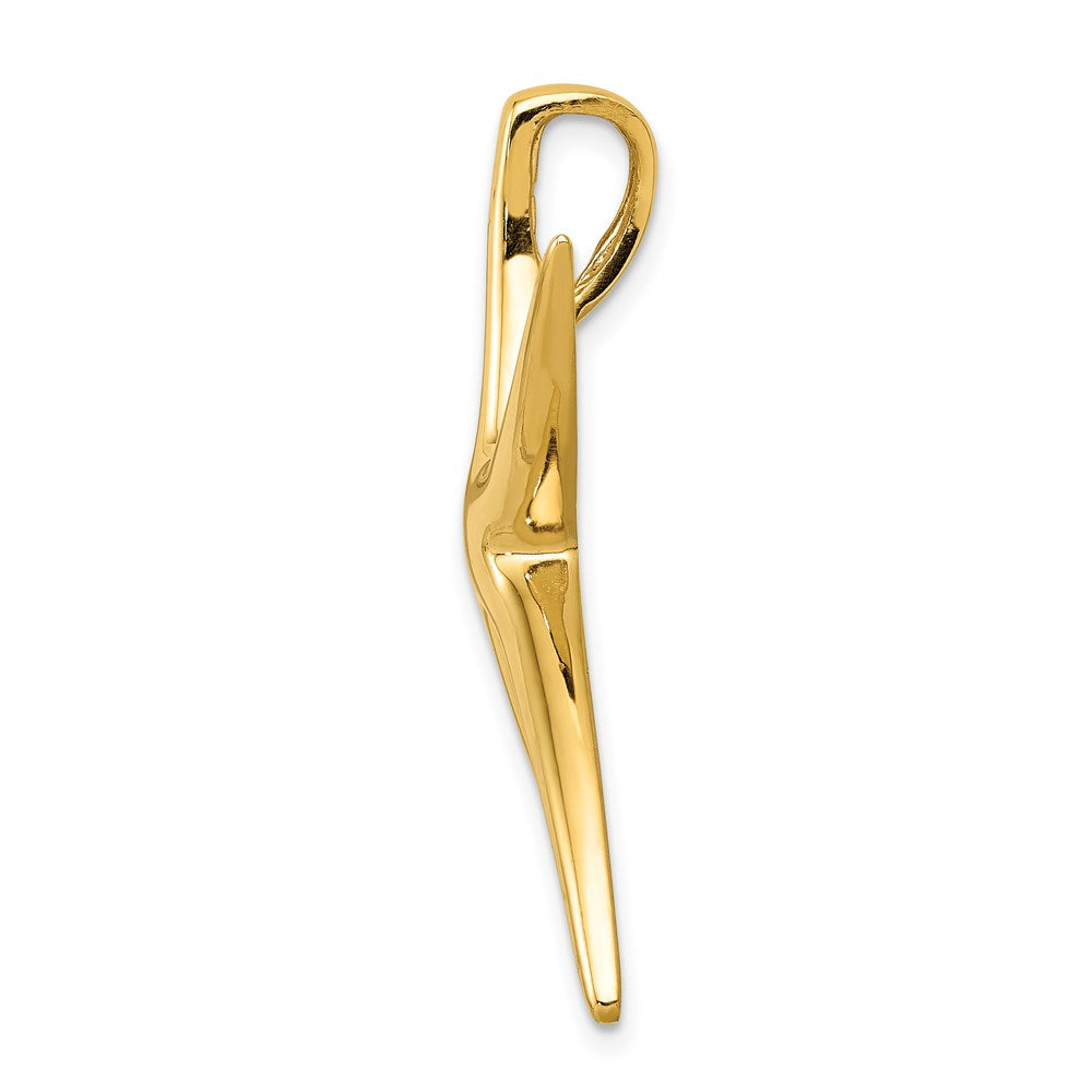 14k Yellow Gold 28 mm Polished Starfish Slide (3.87 grams)
