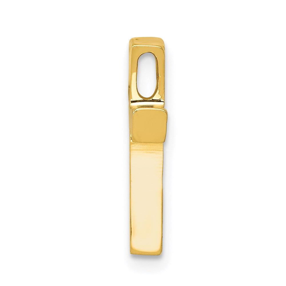 14k Yellow Gold 10.7 mm Polished Cross Chain Slide (1.47 grams)