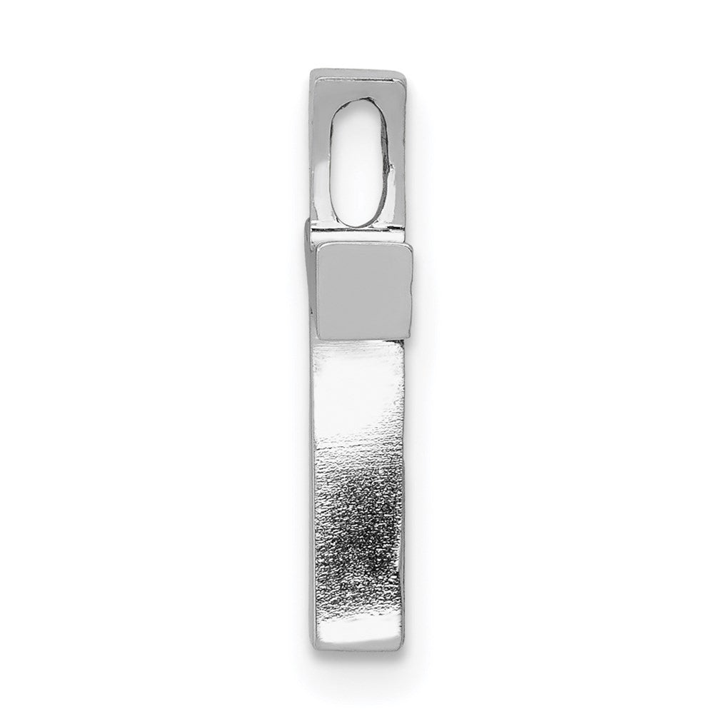 14k White Gold 10.7 mm Polished Cross Chain Slide (1.54 grams)