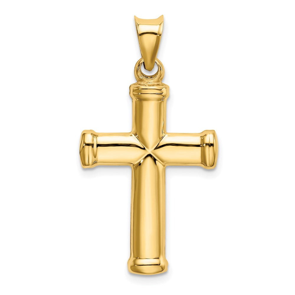 14k Yellow Gold 18.42 mm Polished Stamping Cross Pendant (1.23 grams)