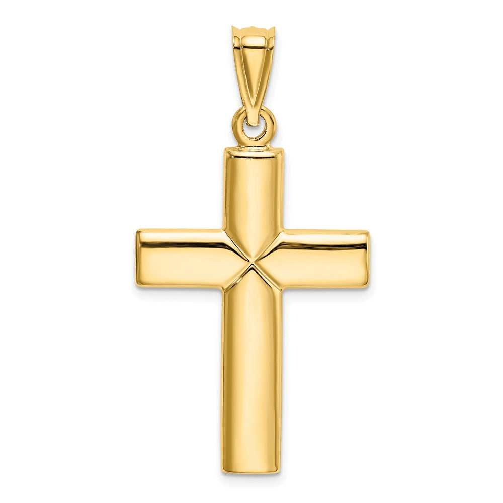 14k Yellow Gold 23.44 mm Polished Stamping Cross Pendant (1.73 grams)