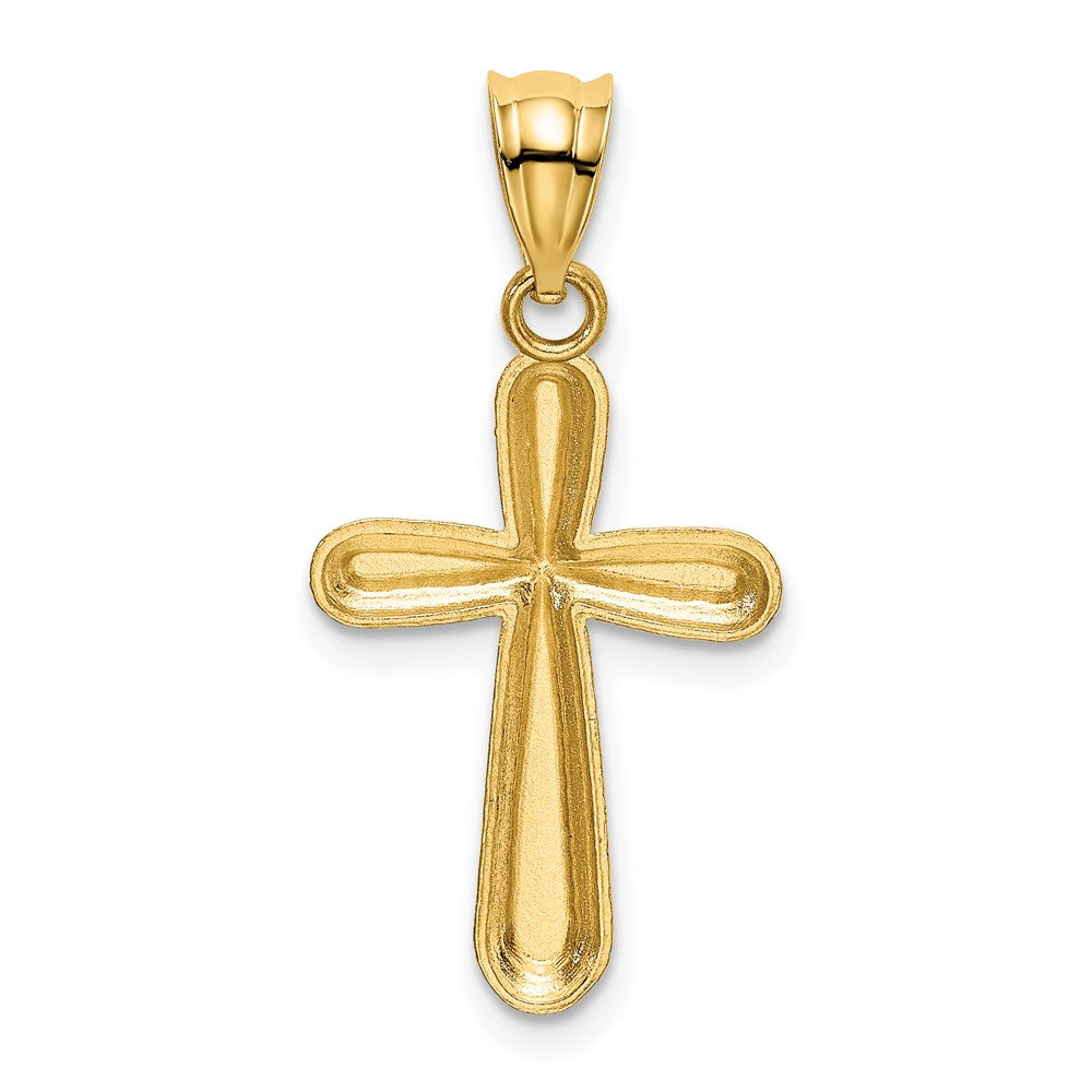 14k Yellow Gold 13.93 mm Polished Cross Pendant (0.79 grams)