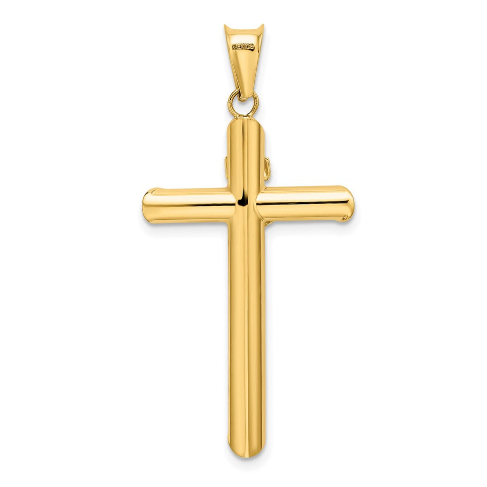 14k Two-tone 20 mm Two-Tone Polished Crucifix Pendant (1.79 grams)