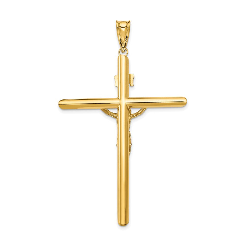 14k Two-tone 39 mm Two-Tone Polished Crucifix Pendant (3.14 grams)