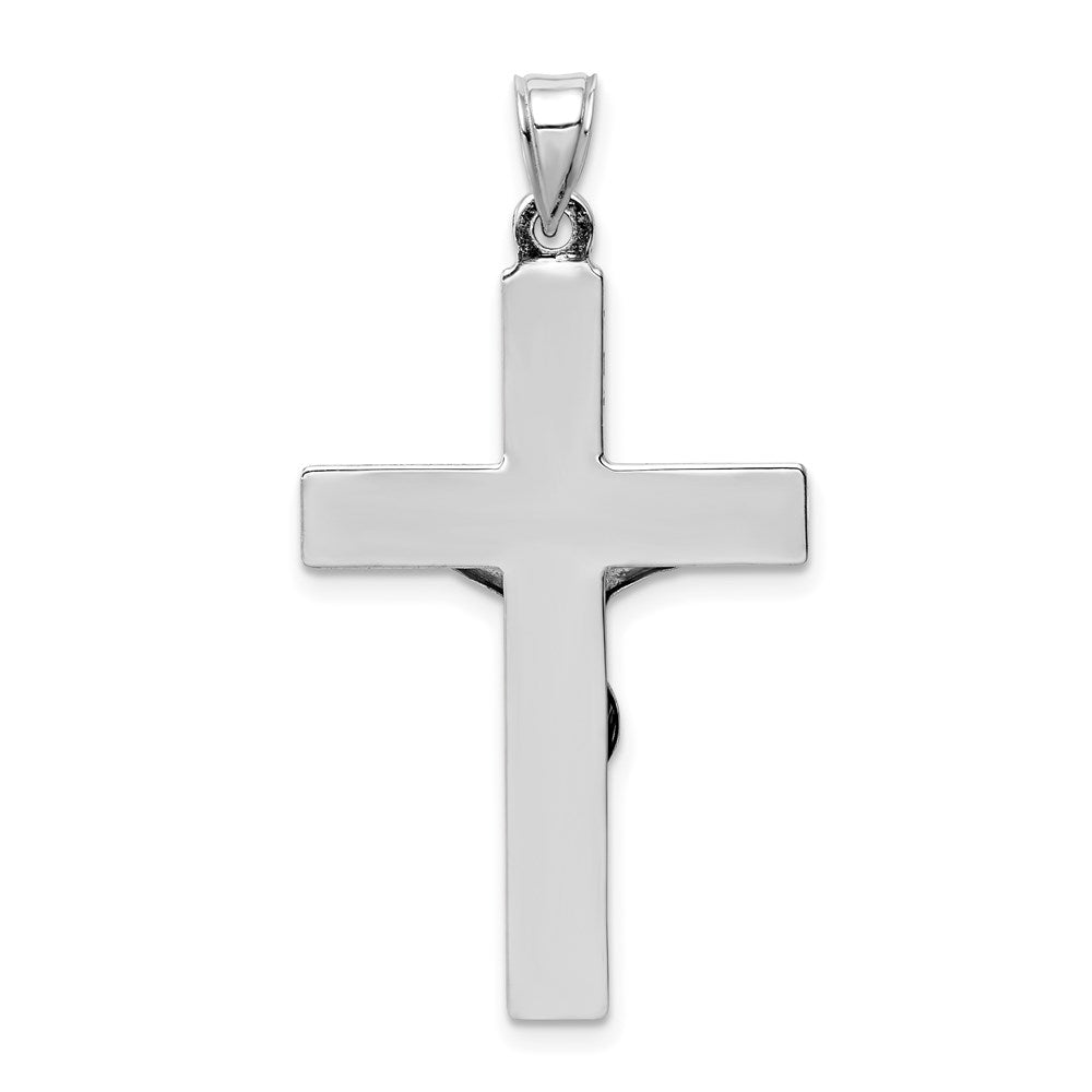 14k White Gold 21 mm Polished Crucifix Pendant (1.46 grams)