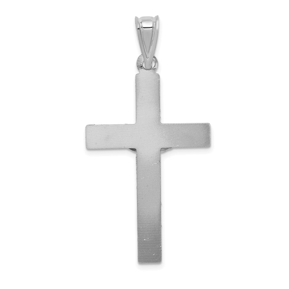 14k White Gold 24 mm Crucifix Pendant (2.37 grams)