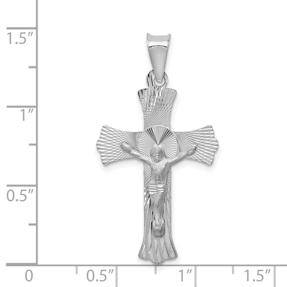 14k White Gold 20 mm Crucifix Pendant (1.52 grams)