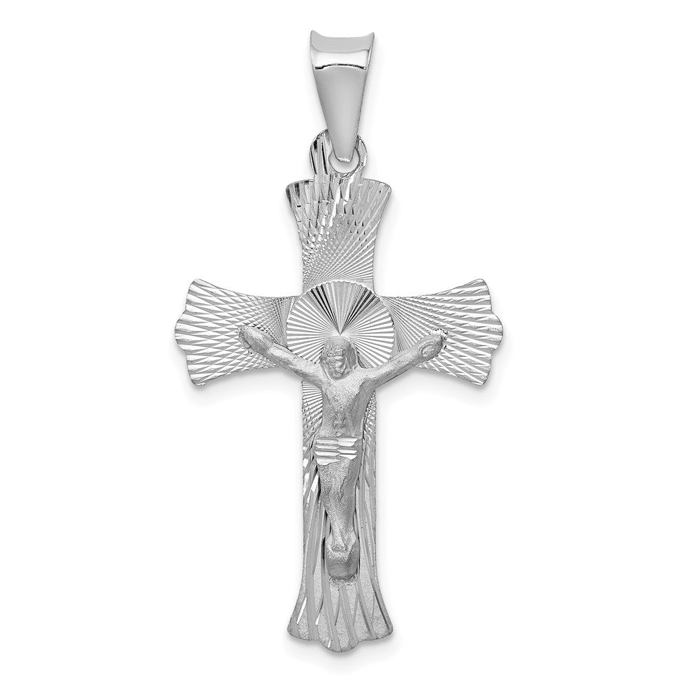 14k White Gold 20 mm Crucifix Pendant (1.52 grams)