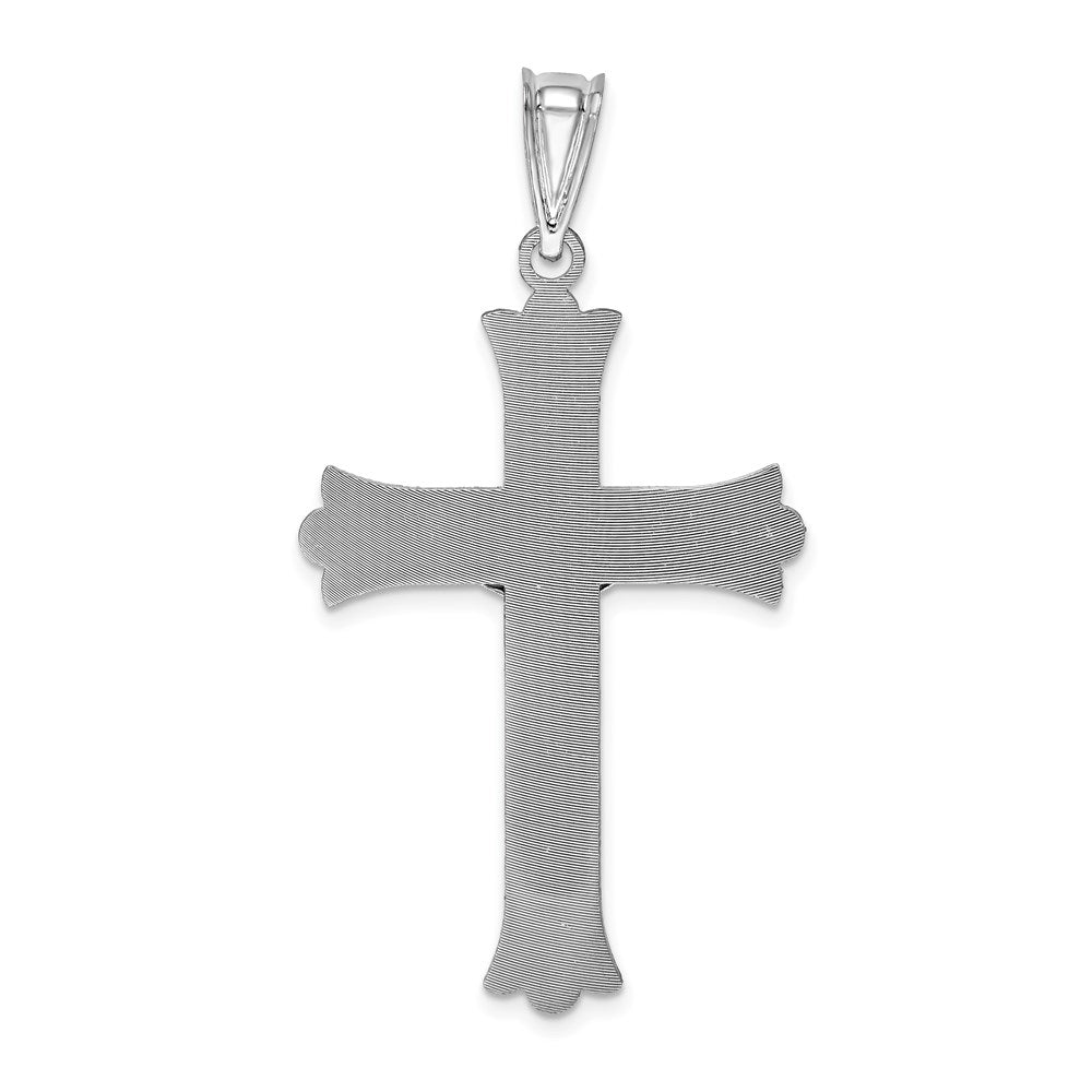 14k White Gold 27 mm Crucifix Pendant (2.78 grams)