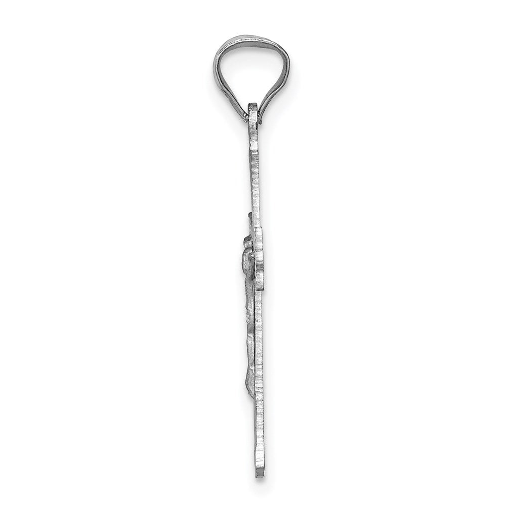 14k White Gold 14 mm Crucifix Pendant (0.73 grams)