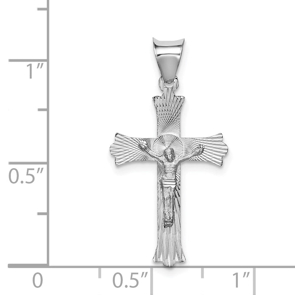 14k White Gold 14 mm Crucifix Pendant (0.73 grams)