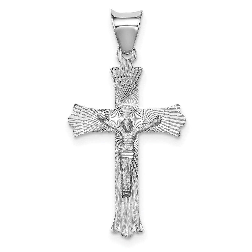 14k White Gold 14 mm Crucifix Pendant (0.73 grams)