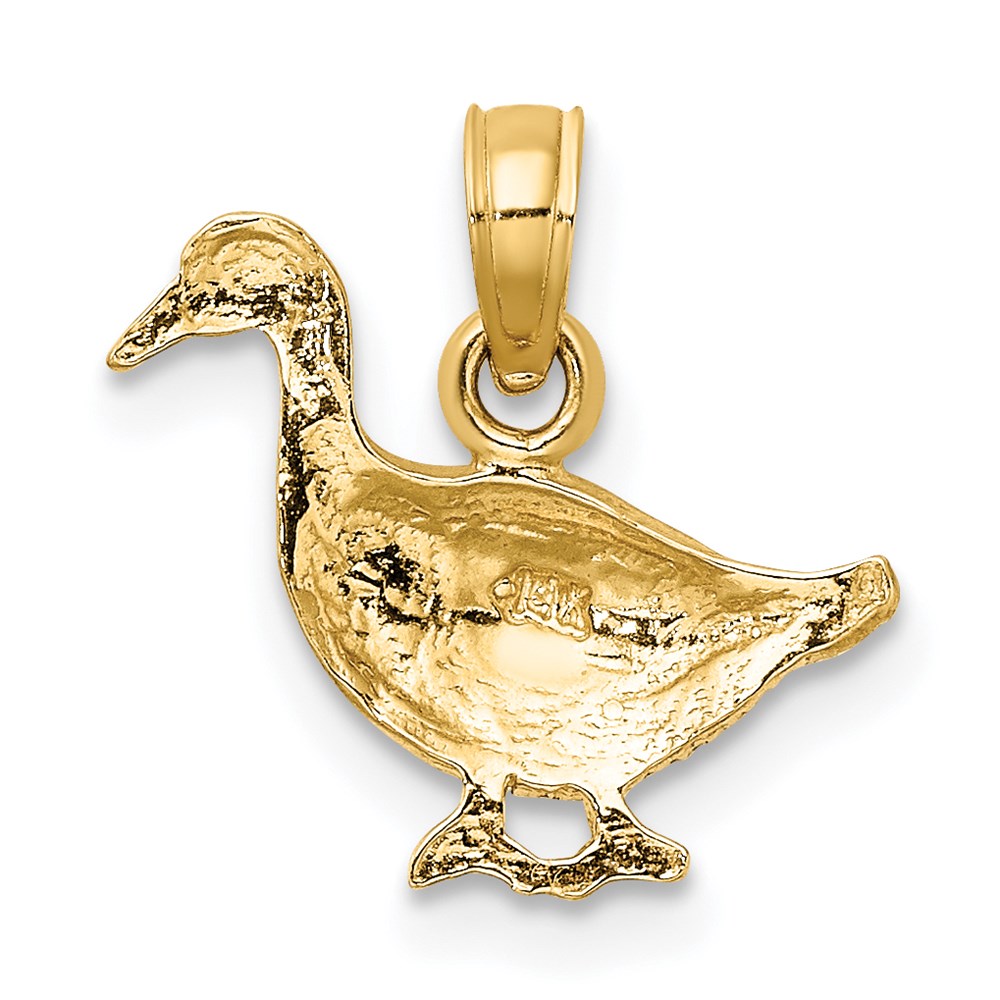 14k Yellow Gold 15.05 mm Goose Charm (1.06 grams)