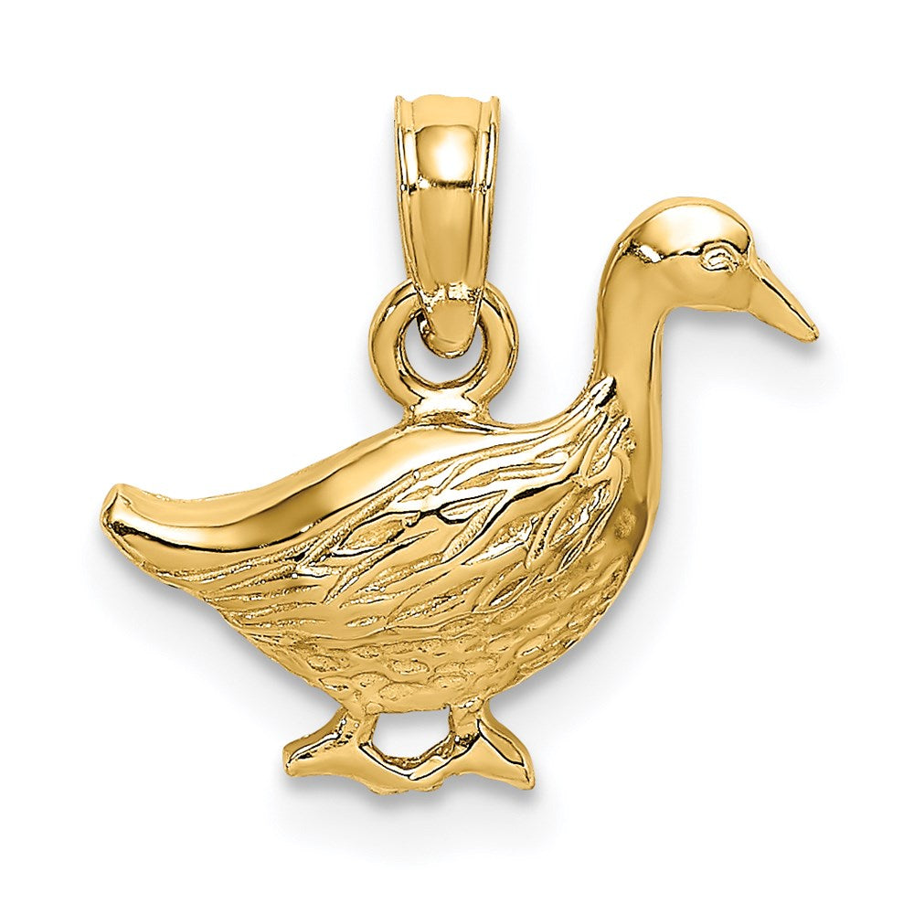 14k Yellow Gold 15.05 mm Goose Charm (1.06 grams)