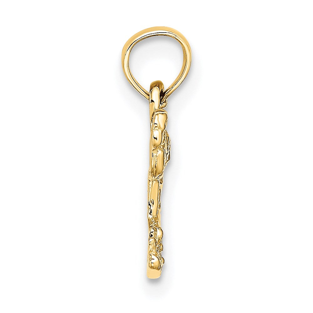 14k Yellow Gold 8 mm Mini Flamingo Charm (0.62 grams)