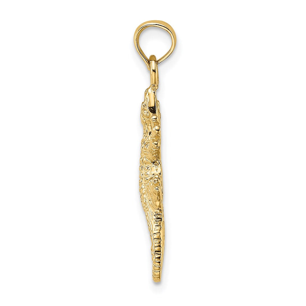 14k Yellow Gold 10.8 mm 2-D Lizard Charm (1.7 grams)