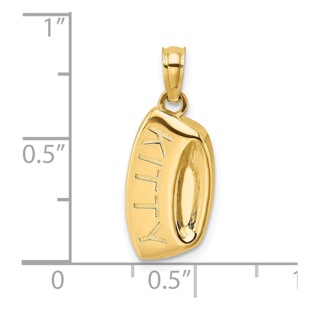 14k Yellow Gold 8.8 mm KITTY Bowl Charm (1 grams)