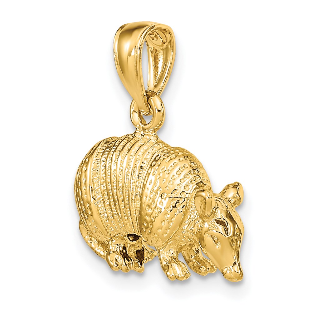 14k Yellow Gold 18.01 mm 3-D Armadillo Charm (5.32 grams)