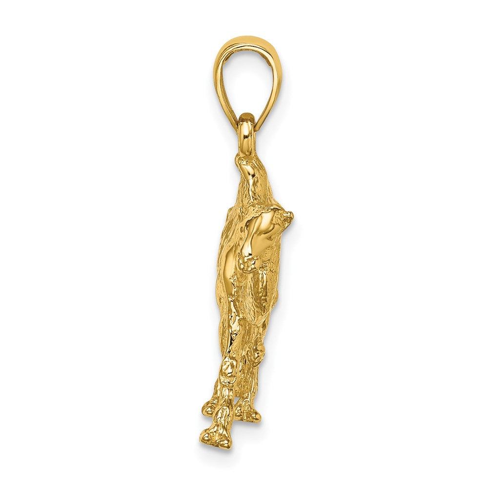 14k Yellow Gold 26 mm 3-D Camel Charm (5.33 grams)