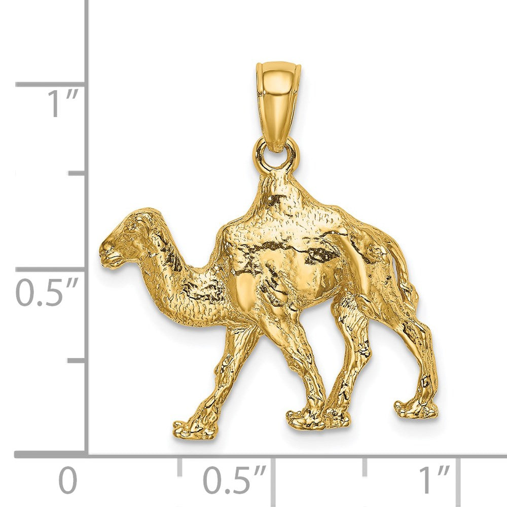 14k Yellow Gold 26 mm 3-D Camel Charm (5.33 grams)