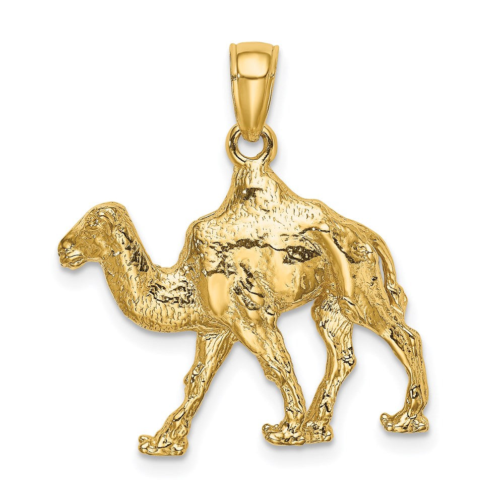 14k Yellow Gold 26 mm 3-D Camel Charm (5.33 grams)