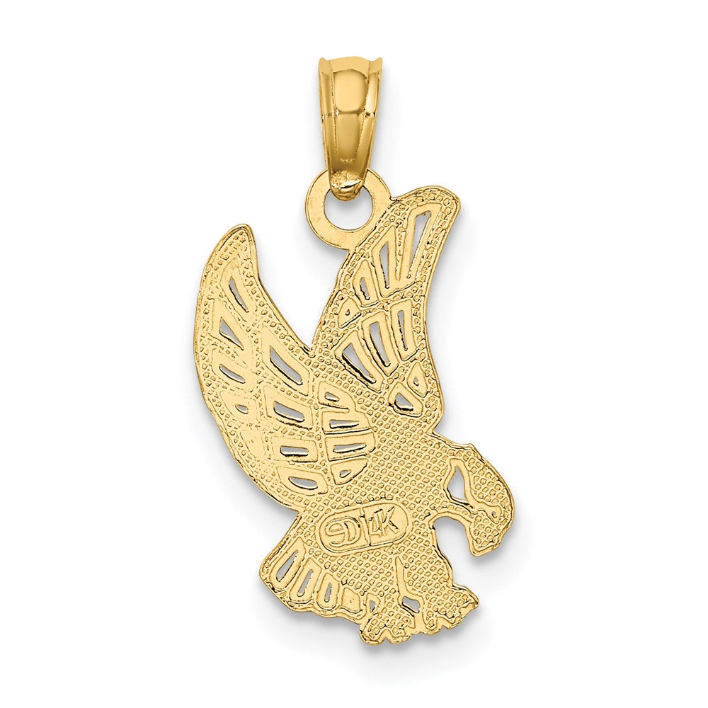 14k Yellow Gold 10.1 mm Eagle Landing Charm (0.73 grams)